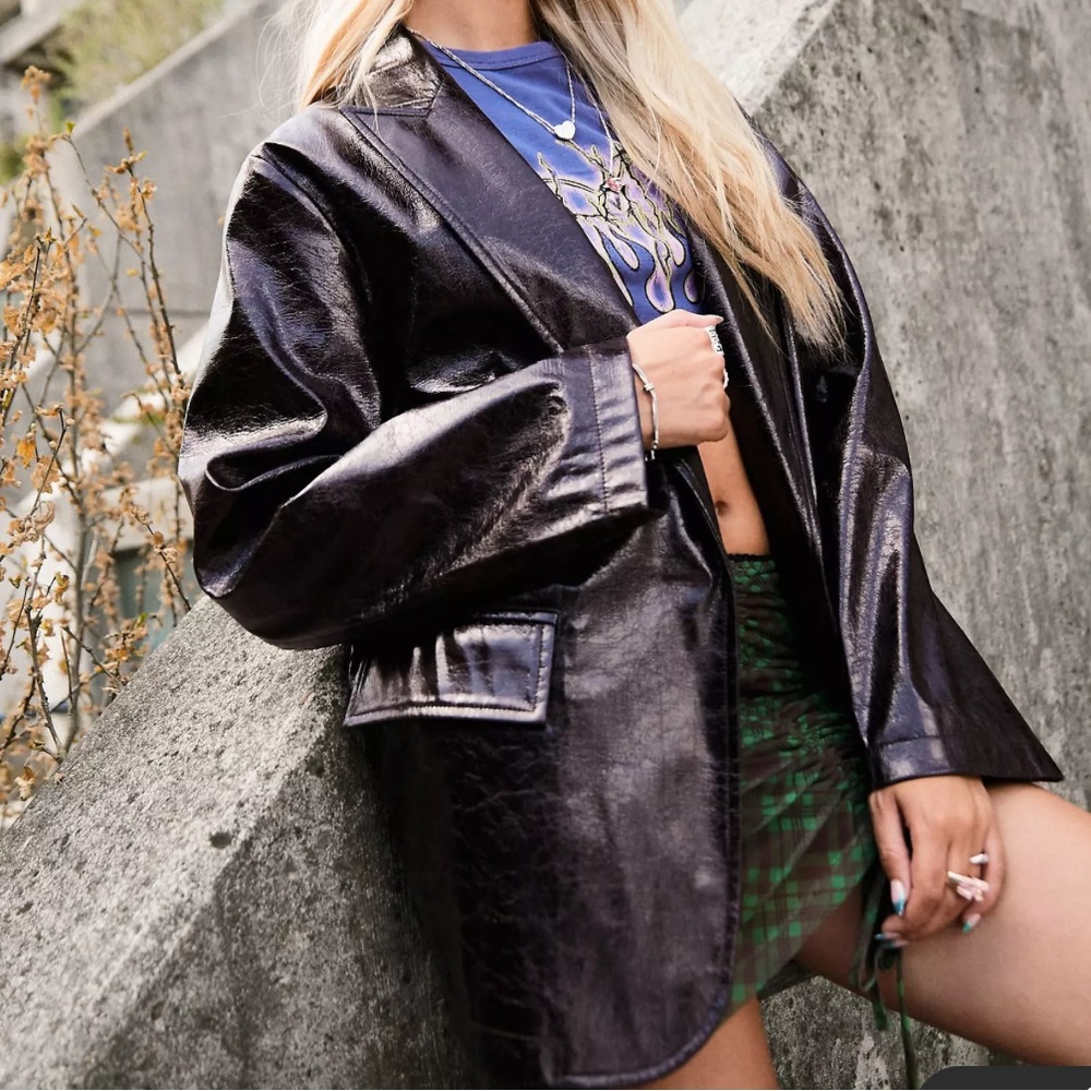 leather jacket in chocolate